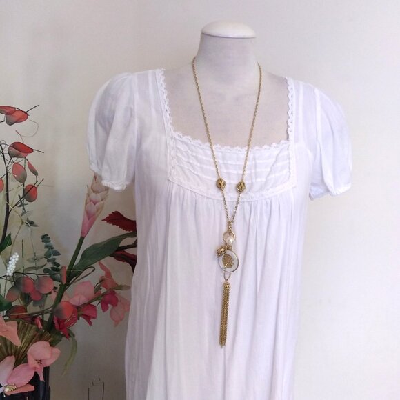 Vintage NEW mia collection Handmade Gold Beads Charms Gold Tone Necklace - Picture 9 of 9